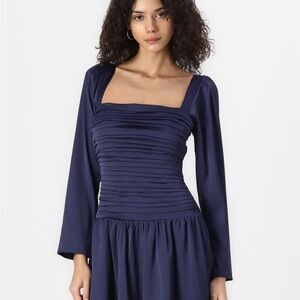 Elegant Navy Blue Dress